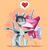 Size: 1280x1336 | Tagged: safe, artist:herny, oc, oc:scramjet, original species, plane pony, pony, crack shipping, crossover, duo, kissing, lego, plane, shipping, the lego movie, unikitty