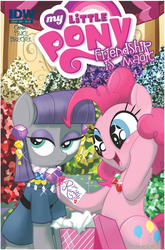 Size: 525x797 | Tagged: safe, artist:amy mebberson, idw, maud pie, pinkie pie, g4, cover, hot topic, rock candy, rock candy necklace