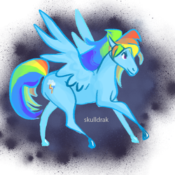 Size: 800x800 | Tagged: safe, artist:skulldrak, rainbow dash, g4, female, solo