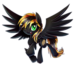 Size: 900x900 | Tagged: safe, artist:inky-pinkie, oc, oc only, oc:rayva, pegasus, pony, one eye closed, open mouth, simple background, solo, transparent background, wink