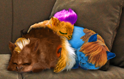 Size: 1212x769 | Tagged: safe, scootaloo, fluffy pony, g4, fluff pile, photo manipulation, realistic, scootafluff, sleeping