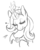 Size: 1280x1582 | Tagged: safe, artist:aviu, trixie, pony, unicorn, g4, female, heart, mare, monochrome, sketch, smiling, solo