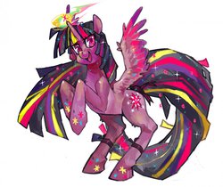 Size: 1280x1077 | Tagged: safe, artist:knifedragon, twilight sparkle, alicorn, pony, g4, female, mare, rainbow power, solo, twilight sparkle (alicorn)
