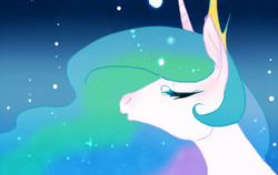 Size: 600x378 | Tagged: safe, artist:pasikon, princess celestia, g4, female, gradient background, solo