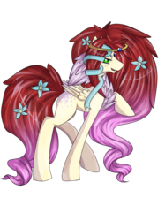 Size: 1024x1366 | Tagged: safe, artist:azrealrou, oc, oc only, oc:hel, crystal pony, pony, fluffy, gem, solo