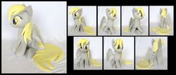 Size: 1363x586 | Tagged: safe, artist:fireflytwinkletoes, derpy hooves, pegasus, pony, g4, cute, female, irl, mare, photo, plushie, sitting, solo