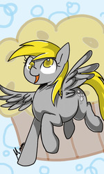 Size: 600x1000 | Tagged: safe, artist:pinkieminas, derpy hooves, pegasus, pony, g4, female, mare, solo