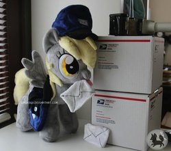 Size: 950x841 | Tagged: safe, artist:siriasly, derpy hooves, pegasus, pony, g4, female, irl, mailmare, mare, plushie, usps