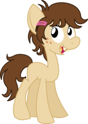 Size: 660x927 | Tagged: safe, artist:itoruna-the-platypus, oc, oc only, oc:eden, earth pony, pony, female, hairclip, looking at you, no eyelashes, simple background, solo, transparent background, vector