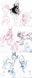 Size: 1000x2407 | Tagged: safe, artist:tsebresos, lord tirek, g4, sketch dump