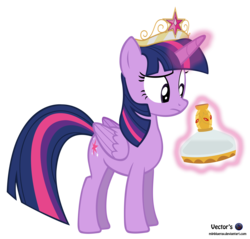 Size: 6400x6112 | Tagged: safe, artist:mlpblueray, twilight sparkle, alicorn, pony, g4, princess twilight sparkle (episode), absurd resolution, female, flashback potion, magic, mare, simple background, solo, telekinesis, transparent background, twilight sparkle (alicorn), vector