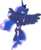 Size: 4800x5910 | Tagged: safe, artist:90sigma, princess luna, alicorn, pony, g4, my little pony: friendship is magic, twilight's kingdom, absurd resolution, eyes closed, female, flying, mare, raised hoof, simple background, solo, transparent background, vector