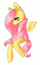 Size: 872x1419 | Tagged: safe, artist:paintrolleire, fluttershy, g4, clothes, female, heart, solo, sweater, sweatershy