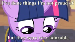 Size: 1920x1080 | Tagged: safe, edit, twilight sparkle, alicorn, pony, g4, atop the fourth wall, cute, dr. insano, female, looking down, mare, quote, solo, the ultimate warrior, twilight sparkle (alicorn)