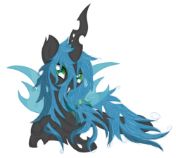Size: 3800x3400 | Tagged: safe, artist:law44444, queen chrysalis, changeling, changeling queen, g4, fangs, female, high res, long hair, looking at you, solo