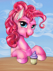 Size: 1200x1600 | Tagged: safe, artist:viwrastupr, pinkie pie, g4, cupcake, female, solo