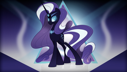 Size: 1920x1080 | Tagged: safe, artist:emkay-mlp, artist:vipeydashie, nightmare rarity, g4, female, solo, vector, wallpaper