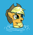 Size: 337x360 | Tagged: safe, artist:mysticolt, applejack, g4, female, solo, swimming, water