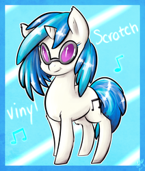 Size: 860x1016 | Tagged: safe, artist:lizzyoli-ravioli, dj pon-3, vinyl scratch, g4, female, solo