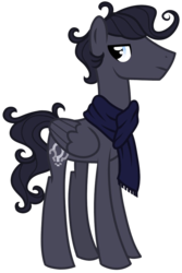 Size: 640x956 | Tagged: safe, artist:itspeacocktime, pegasus, pony, clothes, male, ponified, scarf, sherlock holmes, simple background, solo, stallion, transparent background, vector