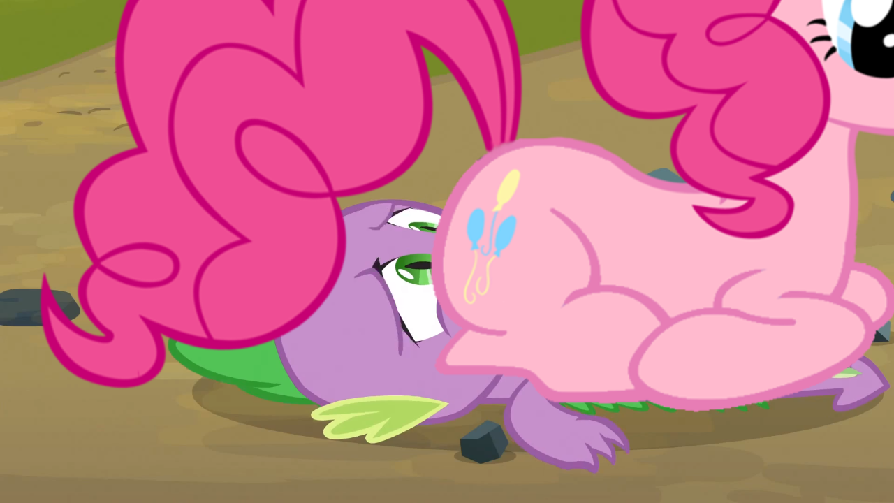 649168 - questionable, edit, edited screencap, screencap, pinkie pie, spike,  facesitting, facesitting on spike, female, male, pinkiespike, shipping,  show accurate, show accurate porn, straight - Derpibooru