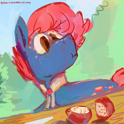 Size: 700x700 | Tagged: safe, artist:doctorpepperphd, apple split, earth pony, pony, g4, apple family member, solo