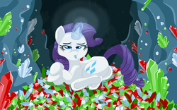 Size: 2667x1667 | Tagged: safe, artist:ostichristian, rarity, pony, unicorn, g4, female, gem, smug, smugity, solo