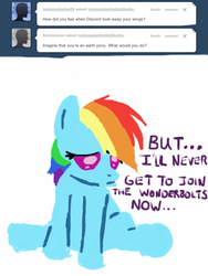 Size: 768x1024 | Tagged: safe, rainbow dash, earth pony, pony, g4, ask, race swap, rainbowdashtellsitlikeitis, tumblr