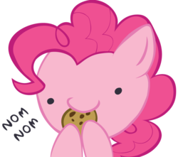 Size: 850x750 | Tagged: safe, artist:ocarina0ftimelord, pinkie pie, g4, chibi, cookie, cute, female, nom, simple background, solo, transparent background, vector