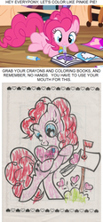 Size: 638x1374 | Tagged: safe, edit, edited screencap, screencap, pinkie pie, earth pony, pony, g4, coloring, female, mare, smiling