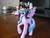 Size: 3264x2448 | Tagged: safe, princess celestia, g4, gift set, high res, irl, megatron, photo, pinklestia, riding, toy, toy pony cavalry, transformers