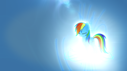 Size: 1920x1080 | Tagged: safe, artist:lugiponi, artist:noirpony, rainbow dash, g4, eyes closed, female, lens flare, simple background, solo, vector, wallpaper