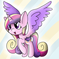 Size: 5000x5000 | Tagged: safe, artist:bristlespark, princess cadance, g4, absurd resolution, female, happy, solo, spread wings