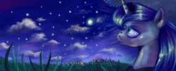 Size: 1900x768 | Tagged: safe, artist:szopwmeloniku, princess luna, g4, female, solo