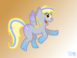 Size: 1024x768 | Tagged: safe, artist:foxtailboyd, derpy hooves, pegasus, pony, g4, female, mare, rainbow power, rainbow power-ified, solo