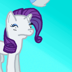 Size: 512x512 | Tagged: safe, artist:foxtailboyd, rarity, g4, animated, female, marshmallow, rarity using marshmallows, solo