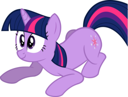 Size: 6690x5116 | Tagged: safe, artist:slb94, twilight sparkle, pony, unicorn, g4, mmmystery on the friendship express, absurd resolution, behaving like a dog, female, simple background, sitting, solo, transparent background, twilight dog, unicorn twilight, vector