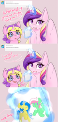 Size: 1280x960 | Tagged: safe, artist:sugarberry, princess cadance, princess skyla, g4, ask-cadance, caught, comic, cute, offspring, parent:princess cadance, parent:shining armor, parents:shiningcadance, species swap, tumblr