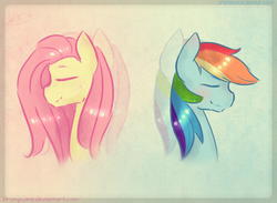 Size: 1133x830 | Tagged: safe, artist:nao-shii, fluttershy, rainbow dash, g4