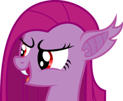 Size: 9000x7362 | Tagged: safe, pinkie pie, bat pony, pony, g4, absurd resolution, evil, fangs, female, pinkamena diane pie, race swap, simple background, solo, transparent background, vector