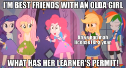 Size: 631x344 | Tagged: safe, applejack, fluttershy, pinkie pie, rainbow dash, rarity, equestria girls, g4, exploitable meme, grammar error, homestar runner, meme, pinkie has a crazy idea, teen girl squad