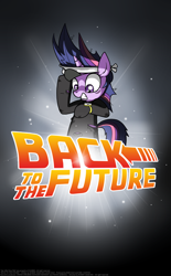 Size: 1000x1612 | Tagged: dead source, safe, artist:php104, twilight sparkle, pony, unicorn, g4, twilight time, back to the future, crossover, female, future twilight, mare, parody, solo