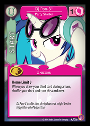Size: 372x519 | Tagged: safe, enterplay, dj pon-3, vinyl scratch, g4, my little pony collectible card game, rock n rave, ccg, female, solo