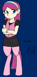 Size: 387x800 | Tagged: safe, artist:dj-black-n-white, oc, oc only, oc:mumble, satyr, offspring, parent:pinkie pie, solo