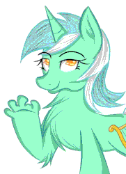 Size: 371x513 | Tagged: safe, artist:artisticdoe, lyra heartstrings, g4, animated, chest fluff, female, hoof fingers, solo