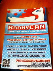 Size: 765x1024 | Tagged: artist needed, safe, 2013, bronycan, convention, irl, poster, promo