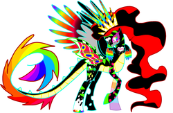 Size: 2000x1302 | Tagged: safe, oc, oc only, alicorn, pony, alicorn oc, donut steel, horn, multiple horns, multiple wings, op is a duck, solo
