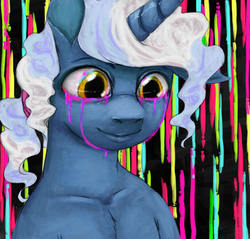 Size: 642x615 | Tagged: safe, artist:colorlesscupcake, pokey pierce, semi-anthro, g4, color porn, male, smiling, solo, surreal