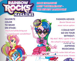 Size: 780x614 | Tagged: safe, drama letter, fluttershy, rainbow dash, rarity, watermelody, equestria girls, g4, my little pony equestria girls: rainbow rocks, official, background human, become an equestria girl, rockified, solo focus