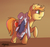 Size: 1280x1202 | Tagged: safe, artist:noxy, braeburn, soarin', earth pony, pony, g4, carrying, gay, male, ship:soarburn, shipping, stallion, worried